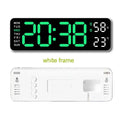 Large LED Digital Wall Clock – With Temperature, Humidity & Week Display